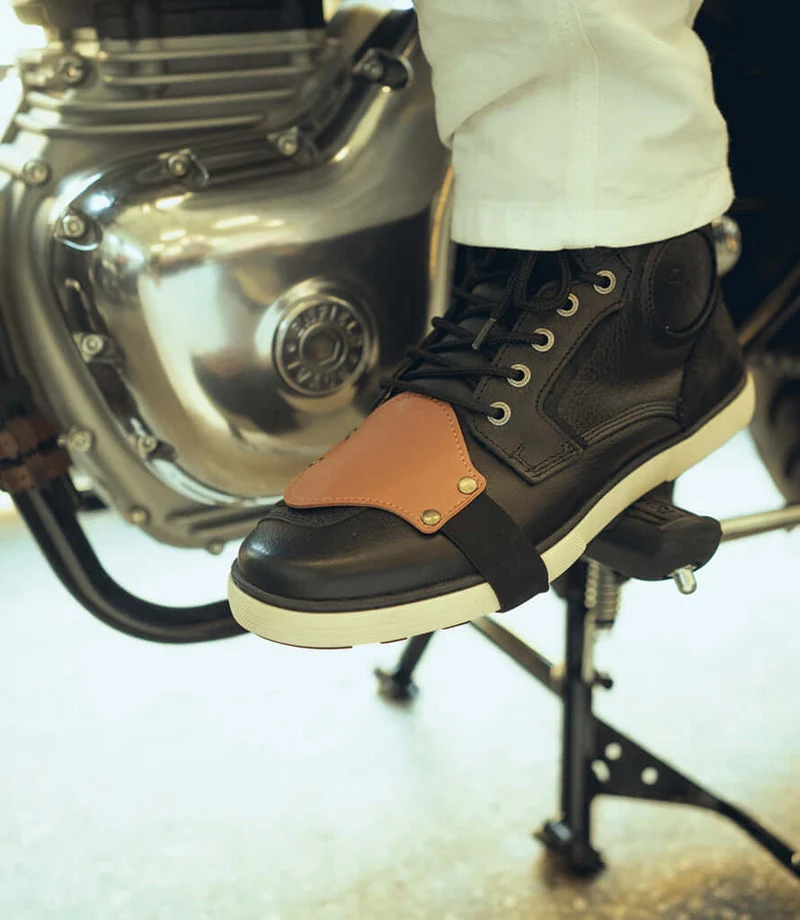 Copriscarpa Moto Marrone
