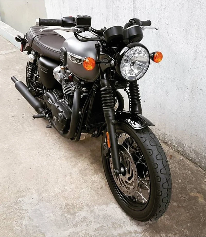 Parafango Anteriore per Triumph dal 2016 Duckbill con finitura Nero Lucido