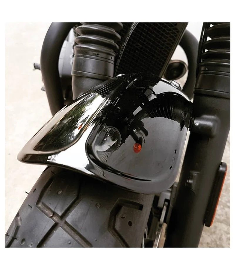 Parafango Anteriore per Triumph dal 2016 Duckbill con finitura Nero Lucido