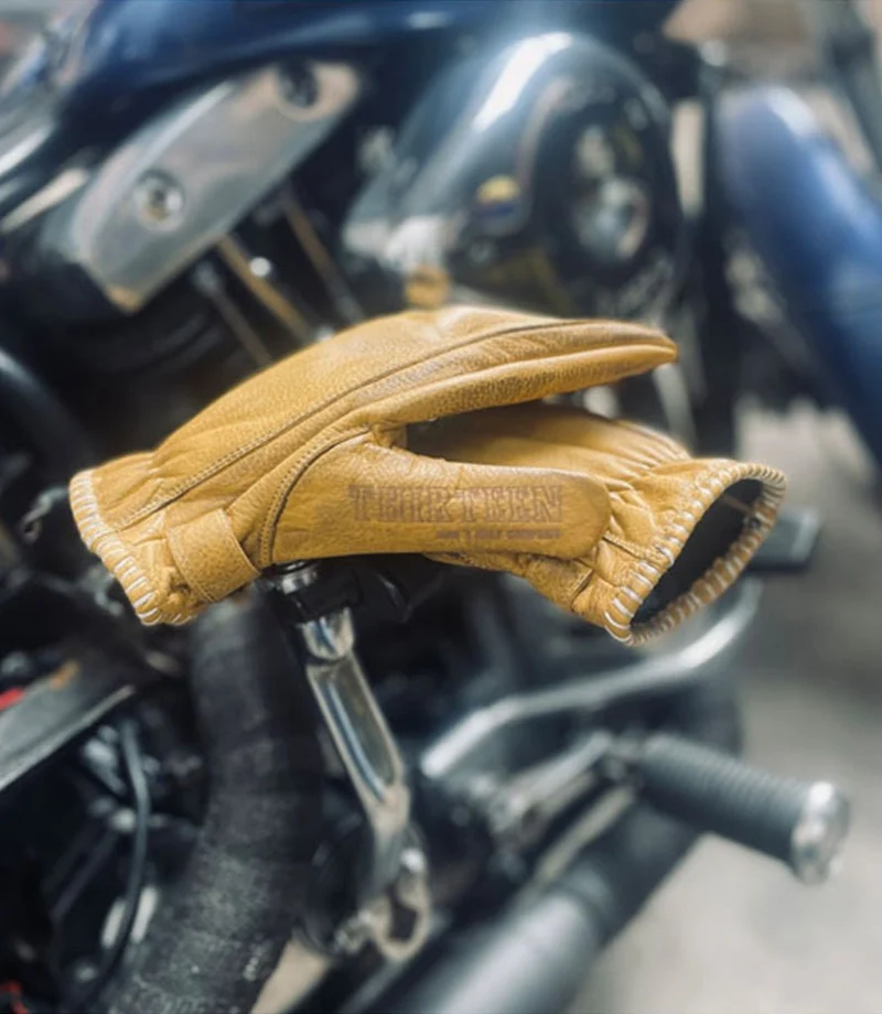 Guanti Moto Vintage 13 1/2 Loud Ride Gialli