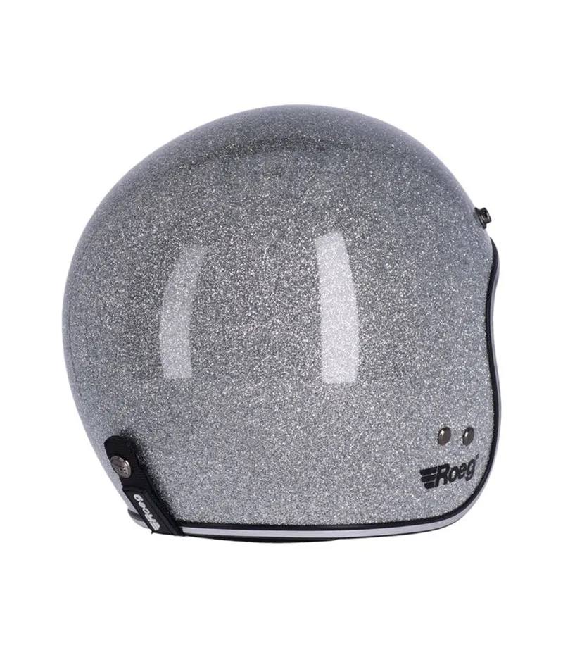 Casco Jet Vintage Disco Ball Silver Roeg