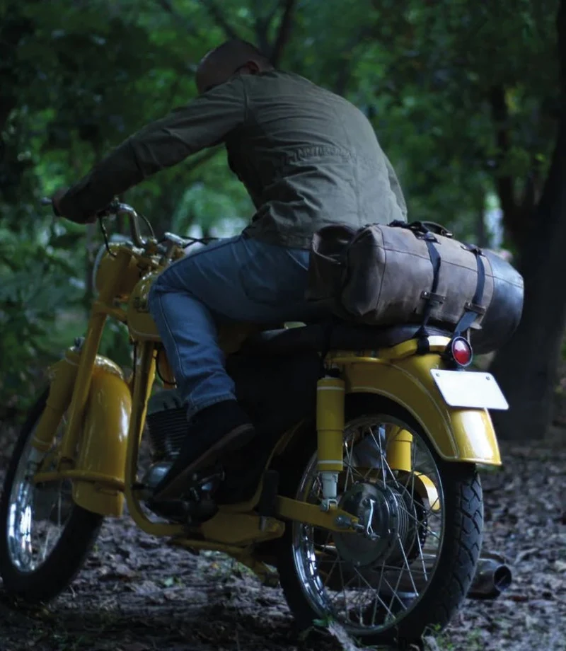 Borsa Moto Military Duffle Bag Trip Machine - Marrone
