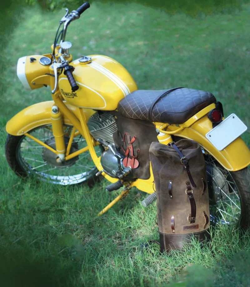 Borsa Moto Military Duffle Bag Trip Machine - Marrone
