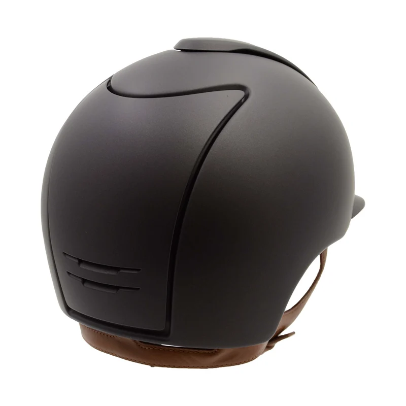 Riding Helmet Cromo 2.0 Textile Brown with Beige Chin Strap
