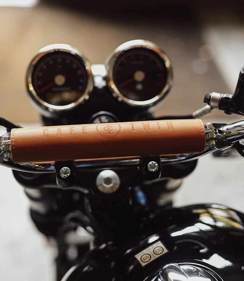 Paracolpi Manubrio - Cafe Twin x Trip Machine - Vintage Tan