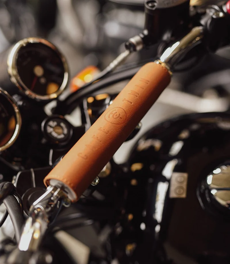 Paracolpi Manubrio - Cafe Twin x Trip Machine - Vintage Tan