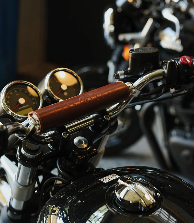 Paracolpi Manubrio - Cafe Twin x Trip Machine - Cognac