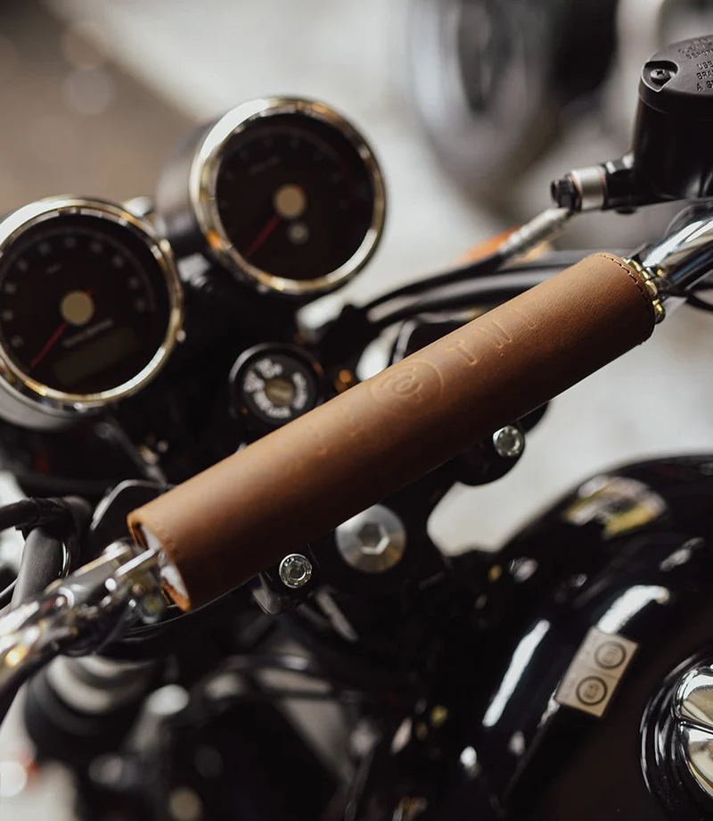 Paracolpi Manubrio - Cafe Twin x Trip Machine - Marrone
