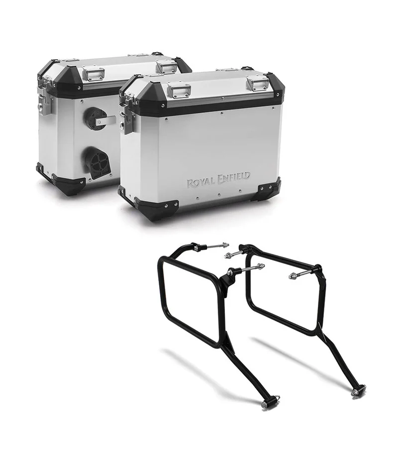Kit Borse Laterali per Himalayan 450 con Staffe di Supporto Silver
