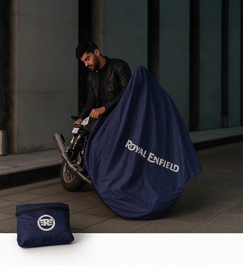 Telo Moto Royal Enfield Blu