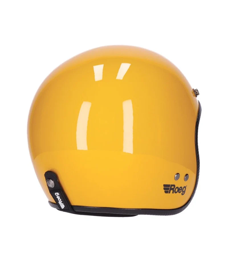 Casco Jet Vintage Giallo Roeg
