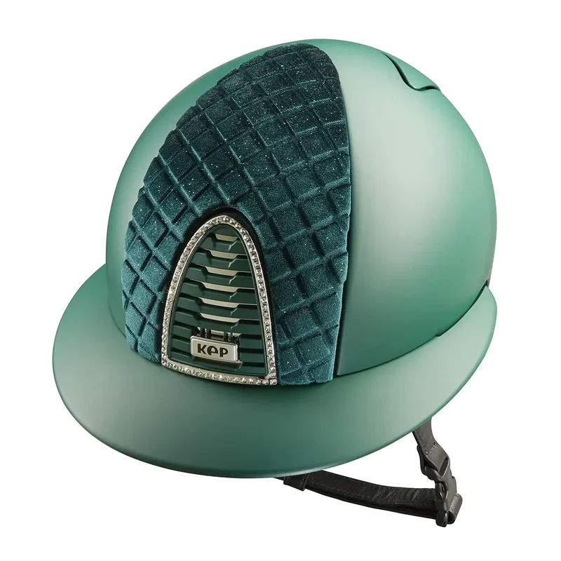 Riding Helmet Cromo 2.0 Milano - Textile Jaguar Green Polo Visor