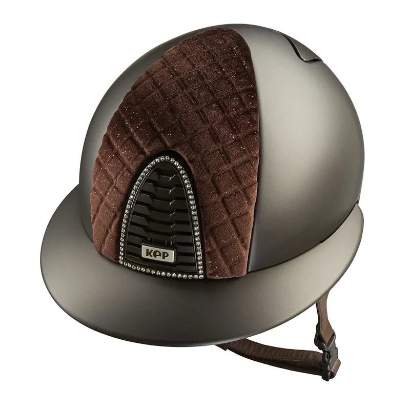 Riding Helmet Cromo 2.0 Milano - Textile Brown Polo Visor