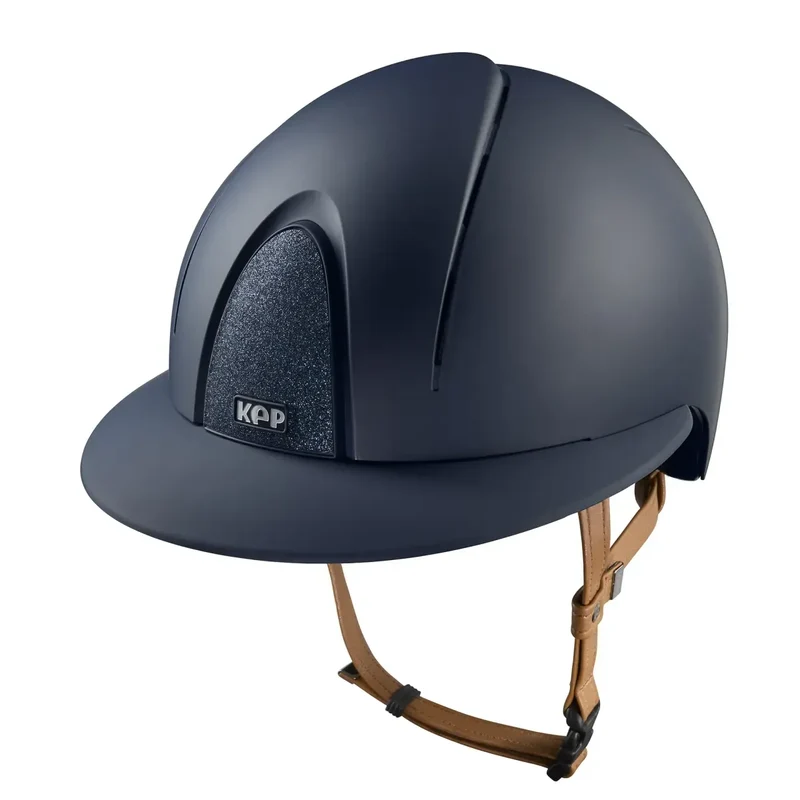 Riding Helmet Smart Nova Textile Star Polo Visor - Beige Strap