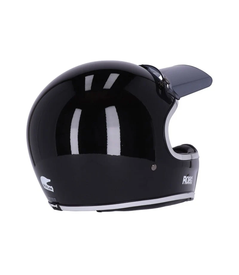 Casco Integrale Enduro Vintage Peruna 2.0 Nero Lucido
