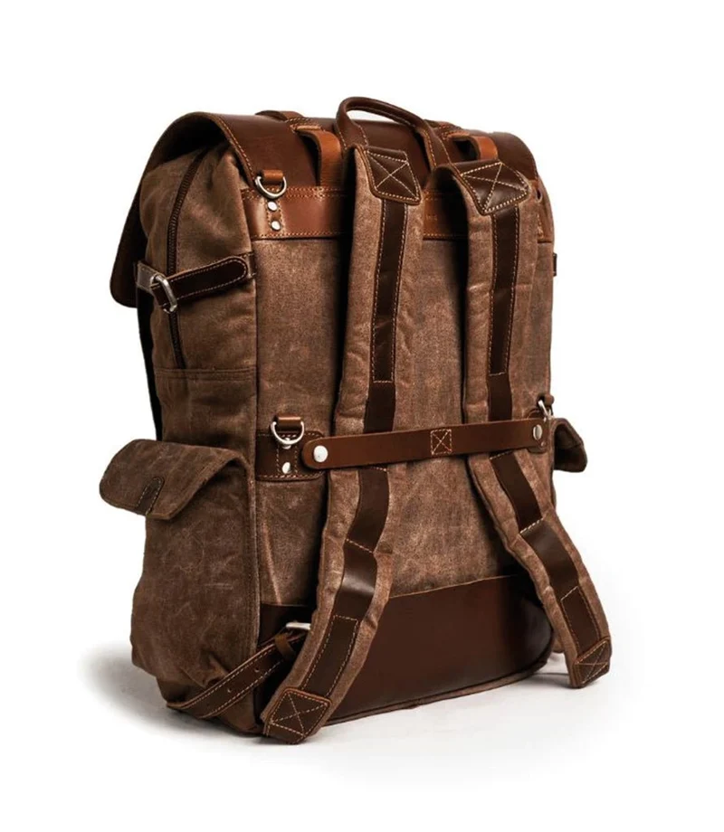 Zaino Vintage Moto Trip Machine - Rambler - Dark Tan