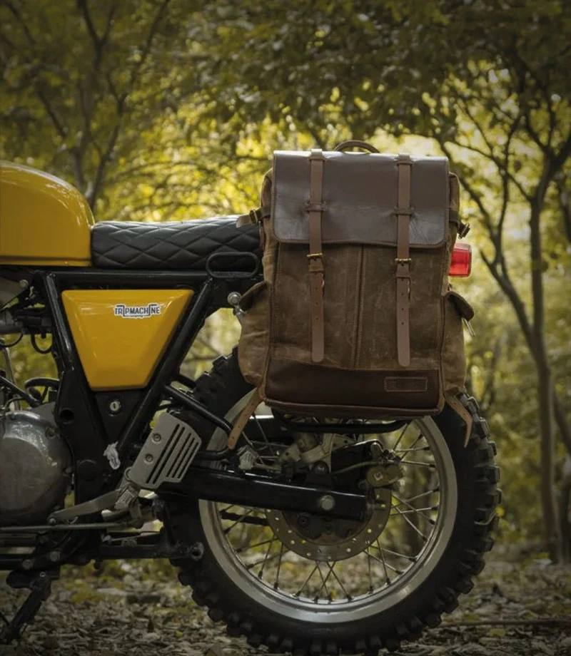 Zaino Vintage Moto Trip Machine - Rambler - Marrone