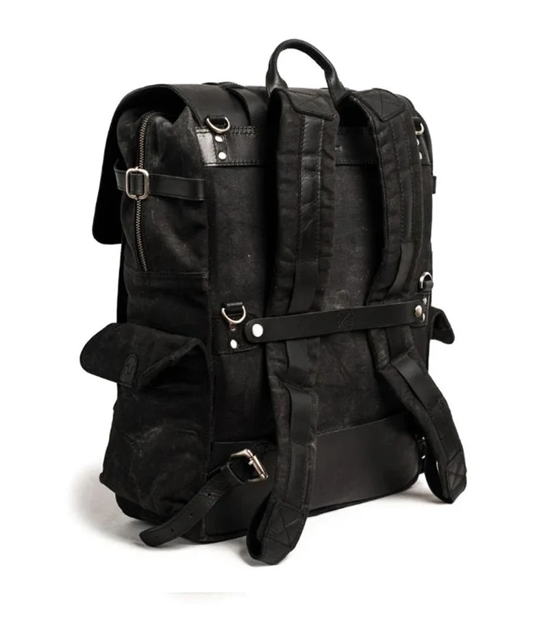 Zaino Vintage Moto Trip Machine - Rambler - Nero