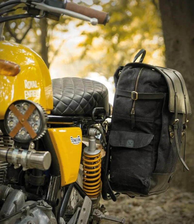 Zaino Vintage Moto Trip Machine - Rambler - Nero