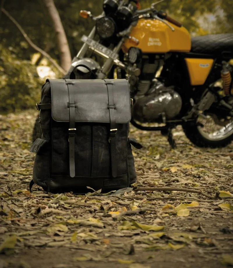 Zaino Vintage Moto Trip Machine - Rambler - Nero
