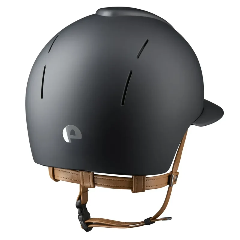 Riding Helmet Smart Nova Textile Polo Visor - Beige Strap