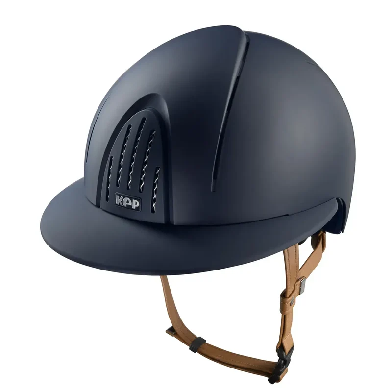 Riding Helmet Smart Nova Textile Polo Visor - Beige Strap