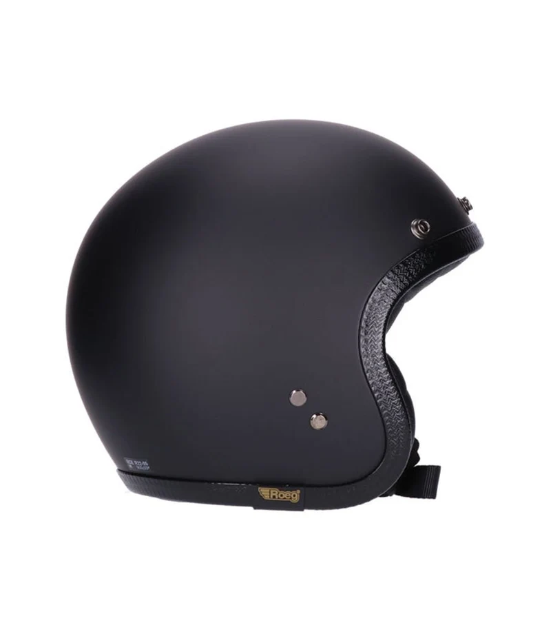Casco Jet Vintage Omologato Nero Roeg Jettson 2.0
