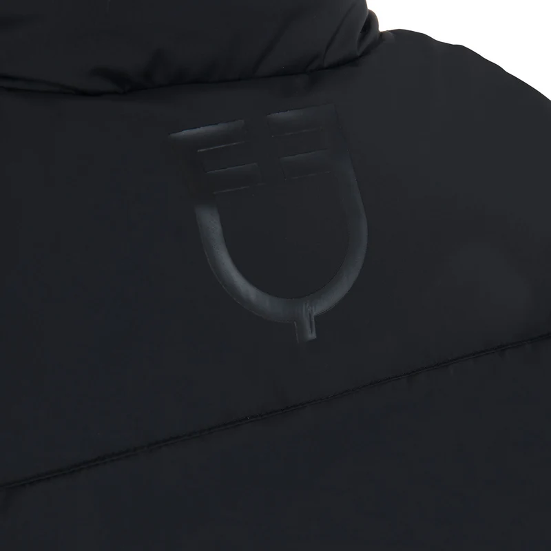 Womens Cropped Down Jacket Stretch Fabric - Black