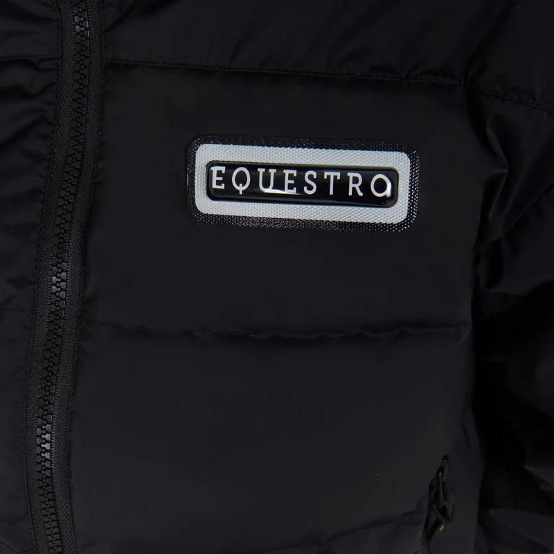 Womens Cropped Down Jacket Stretch Fabric - Black