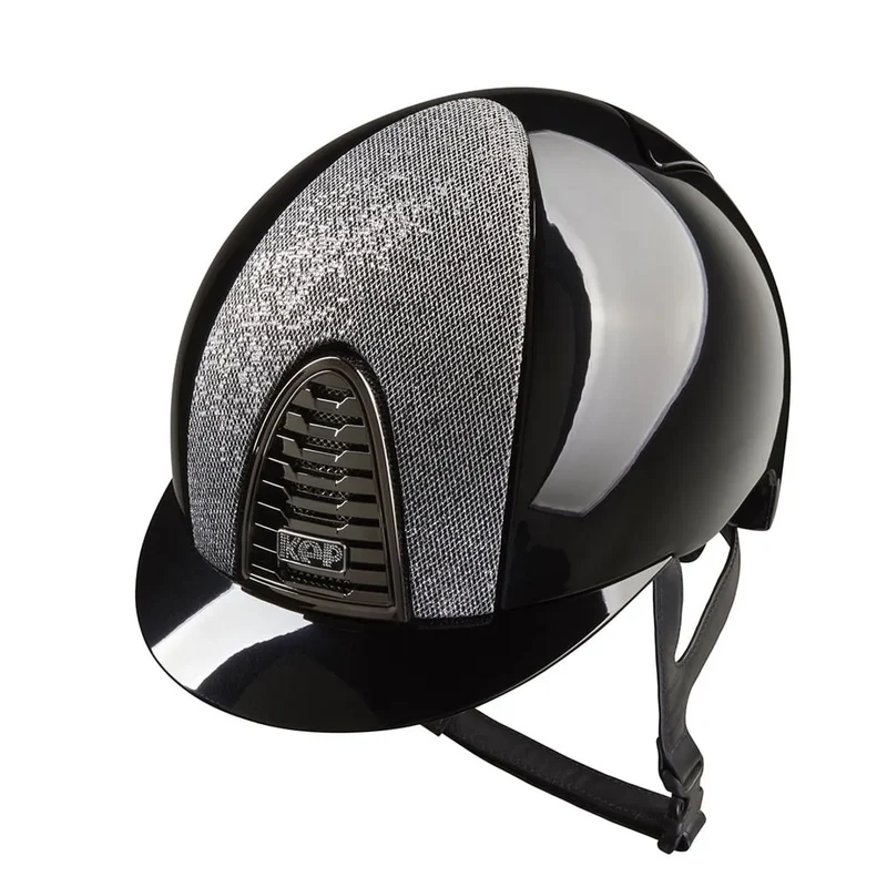 Riding Helmet Cromo 2.0 Luminor Polish Black with Silver