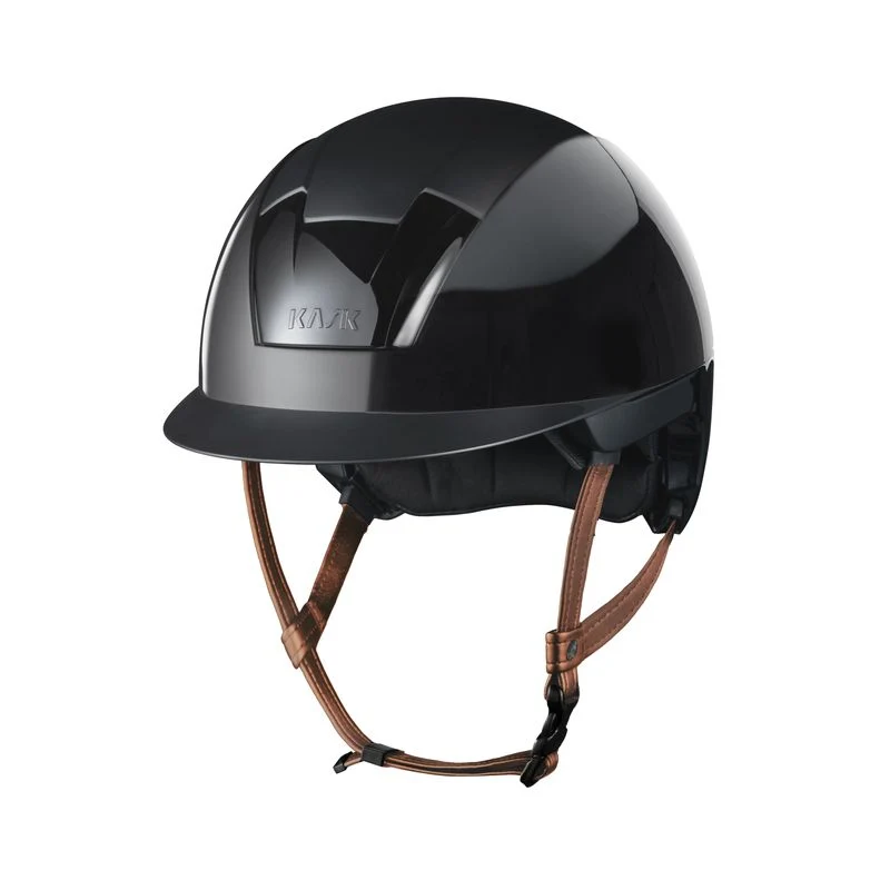 Riding Helmet Kooki with Brown Chin Strap