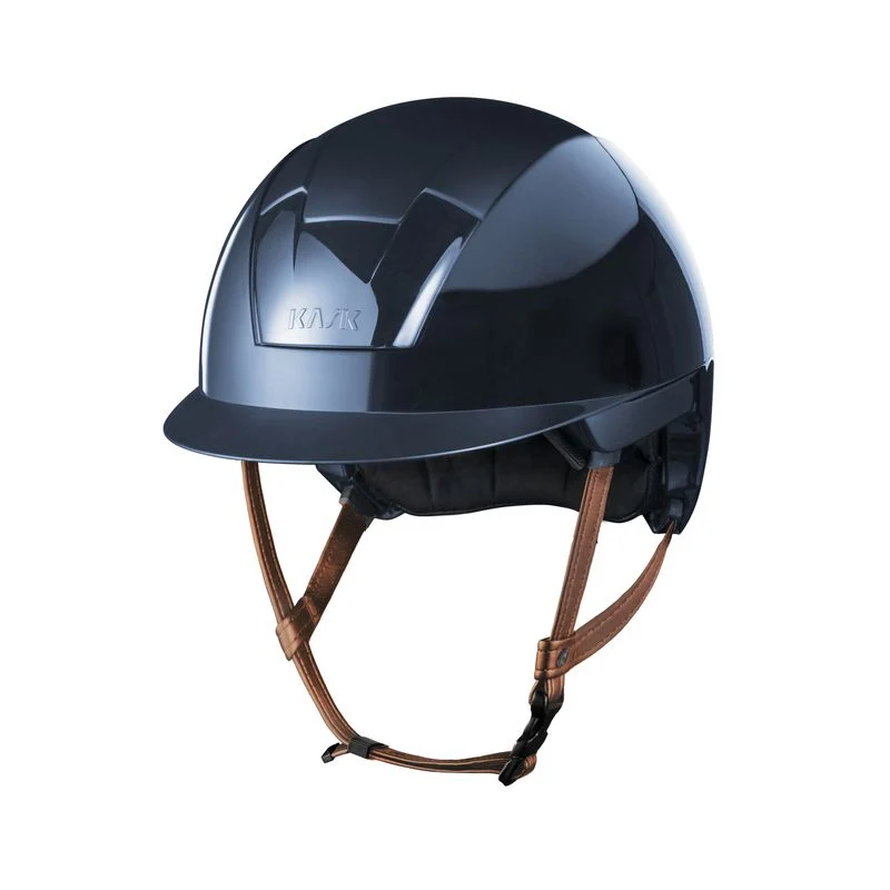Riding Helmet Kooki with Brown Chin Strap