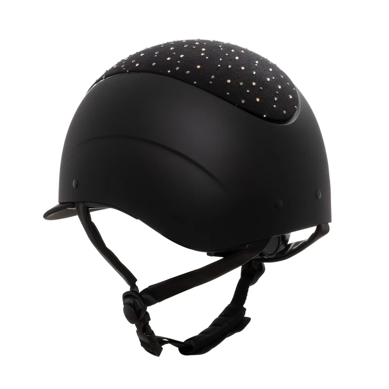 Matt Helmet with Narrow Visor and Rhinestone Logo