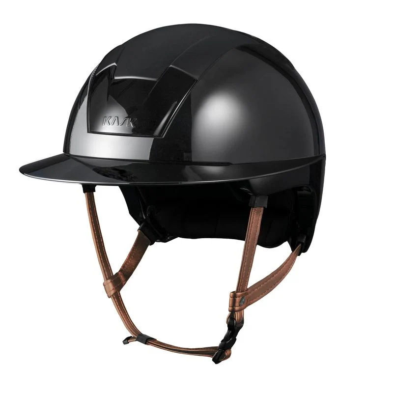 Riding Helmet Kooki Lady with Brown Chin Strap