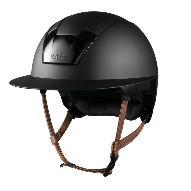 Riding Helmet Kooki Lady with Brown Chin Strap