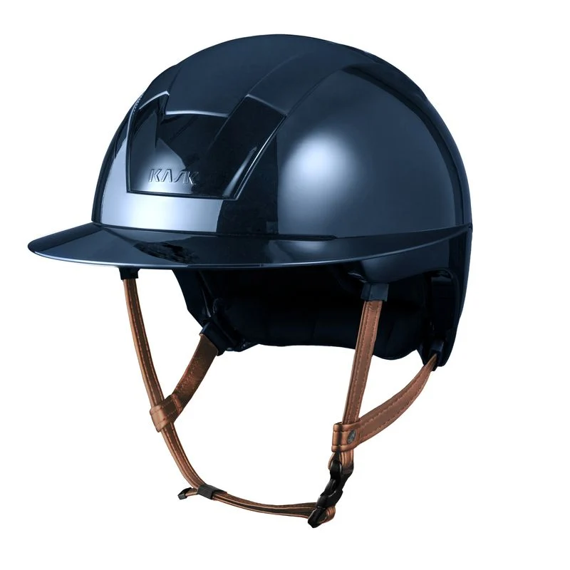 Riding Helmet Kooki Lady with Brown Chin Strap
