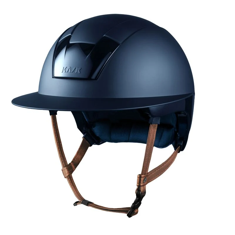 Riding Helmet Kooki Lady with Brown Chin Strap