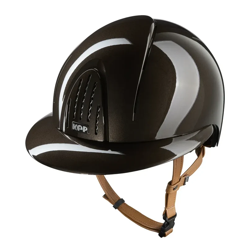 Riding Helmet Smart Nova Polish Polo Visor - Beige Strap