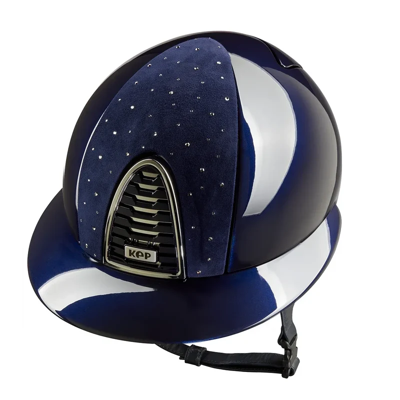 Riding Helmet Cromo 2.0 Goccia Polish Blue Polo Visor