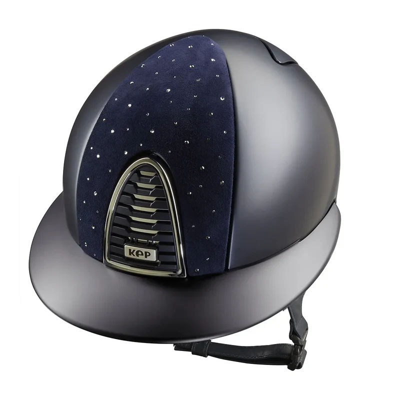 Riding Helmet Cromo 2.0 Goccia Textile Blue Polo Visor