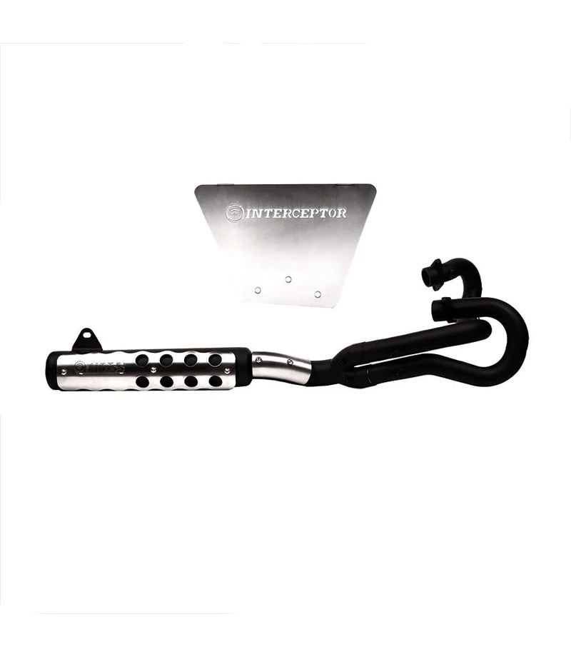 Scarico Alto per Interceptor / Continental GT 650 - Cross Alto - Nero - Cafe Twin x Mass Exhaust