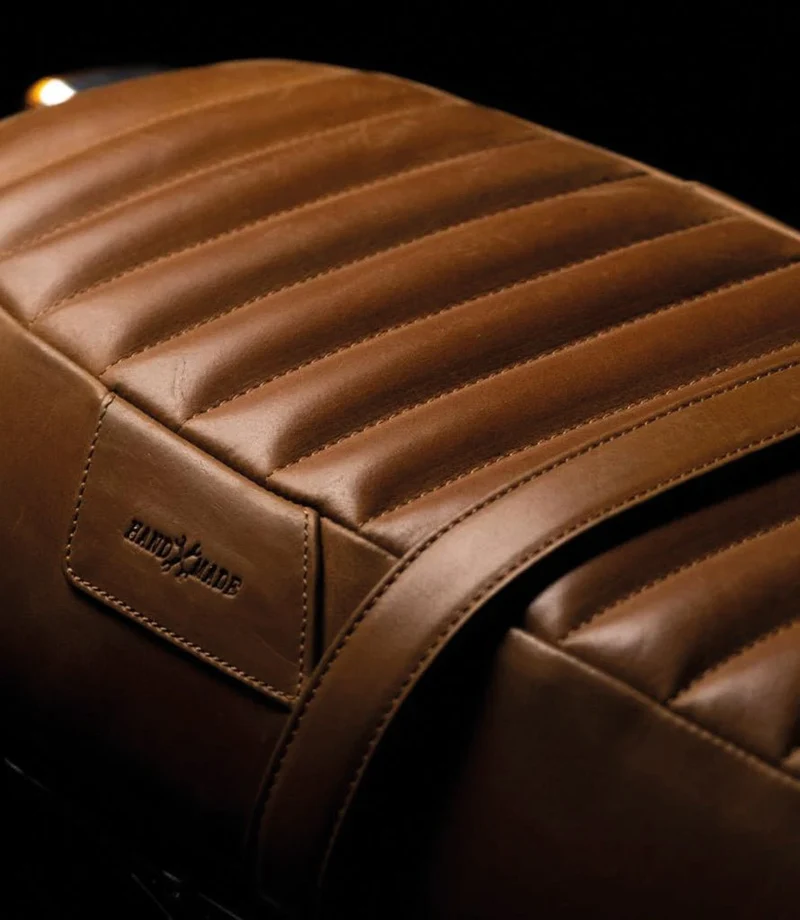 Sella per Interceptor / GT 650 in Pelle Marrone Vintage Tan