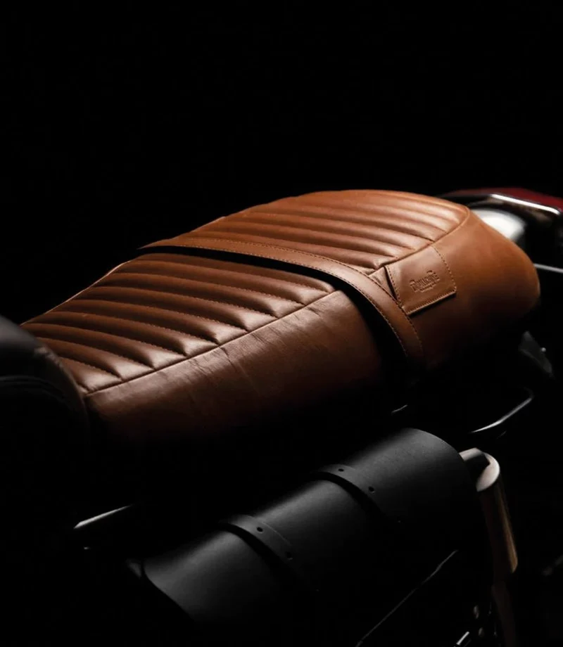 Sella per Interceptor / GT 650 in Pelle Marrone Vintage Tan