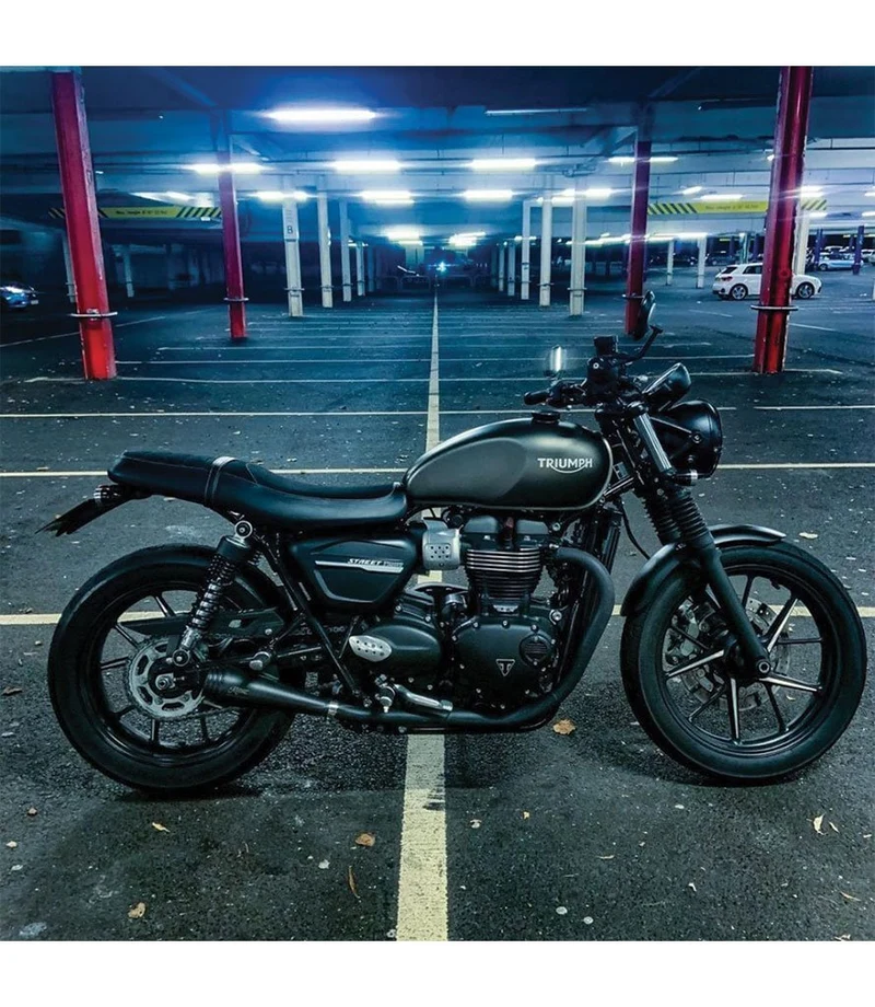 Scarico per Bonneville T100 - T120 dal 2016 - Saturn V Nero