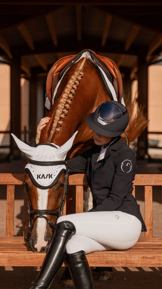 Riding Helmet Star Lady Chrome Navy/Everyrose