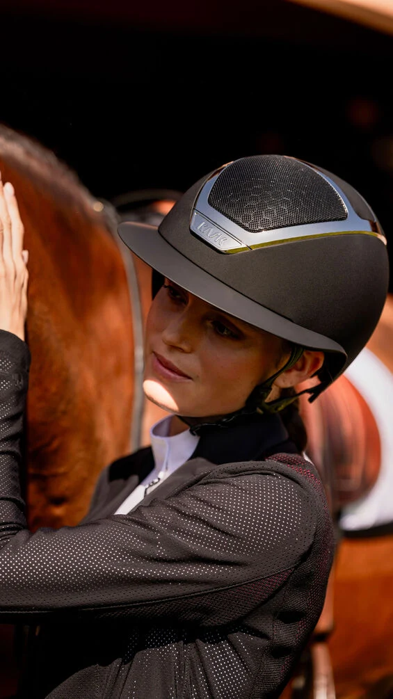 Riding Helmet Star Lady Chrome Black/Everyrose