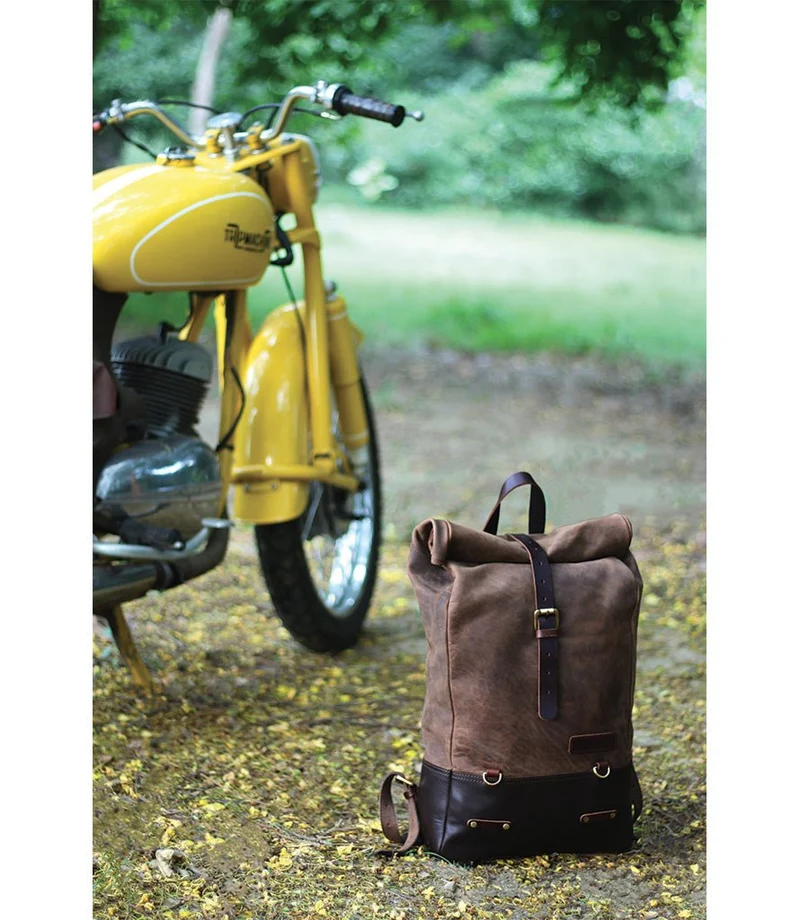 Zaino Moto Vintage Marrone - Trip Machine