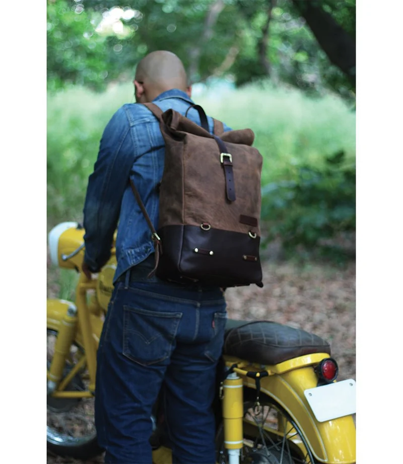 Zaino Moto Vintage Marrone - Trip Machine