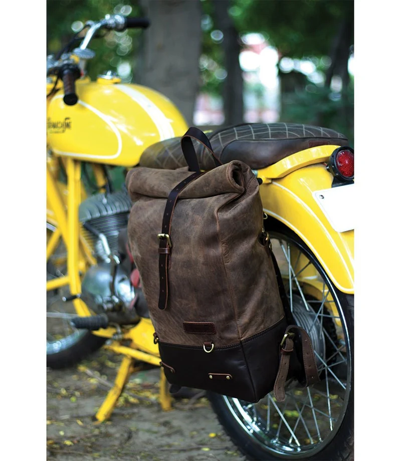 Zaino Moto Vintage Marrone - Trip Machine
