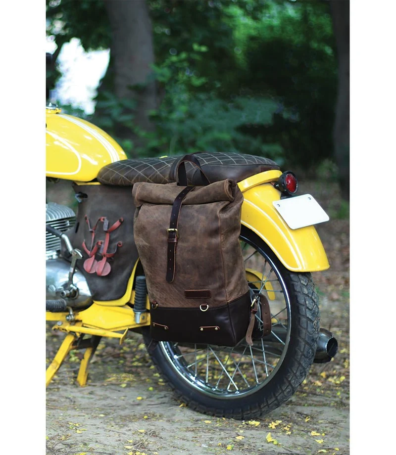 Zaino Moto Vintage Marrone - Trip Machine
